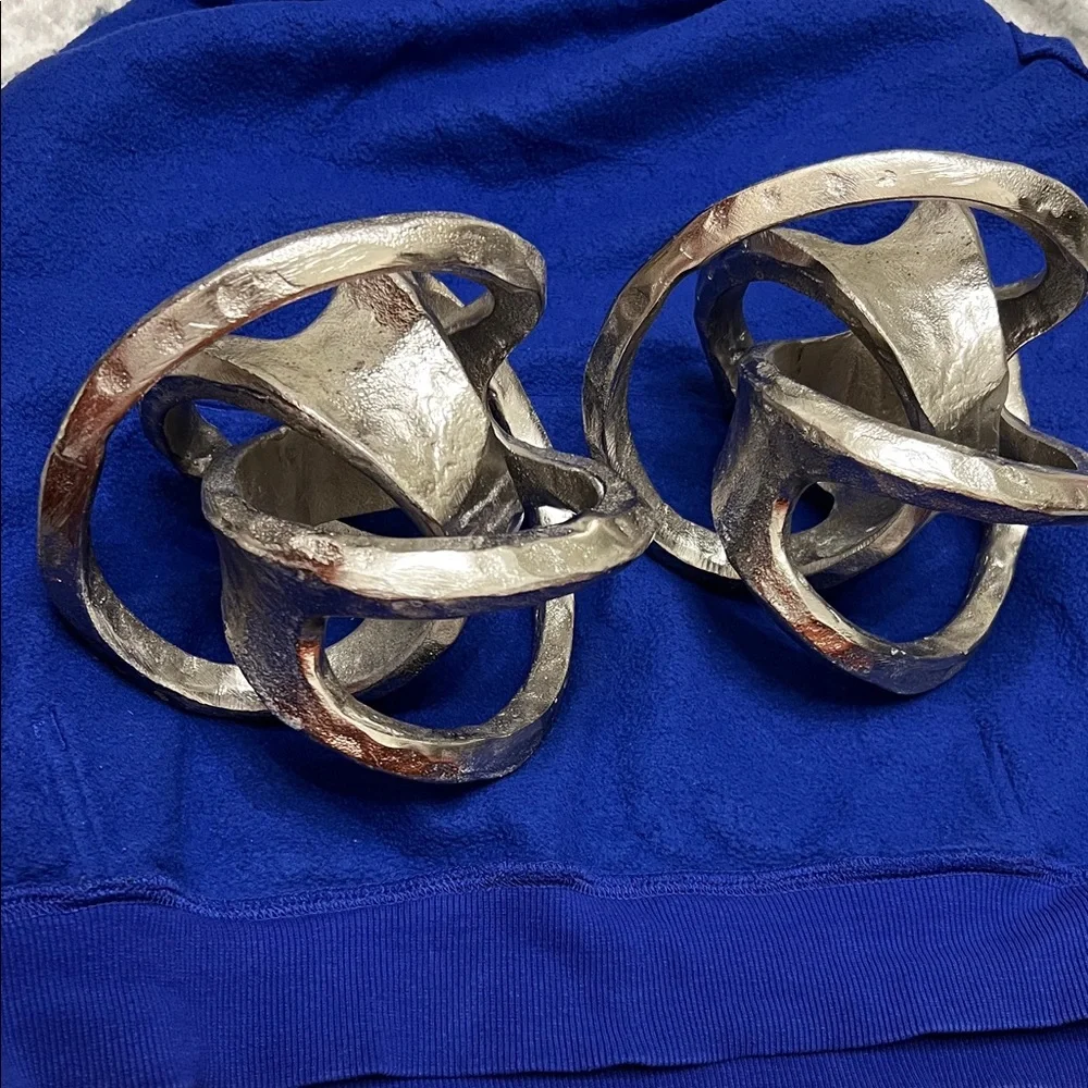 West Elm Silver Decorative Orbs